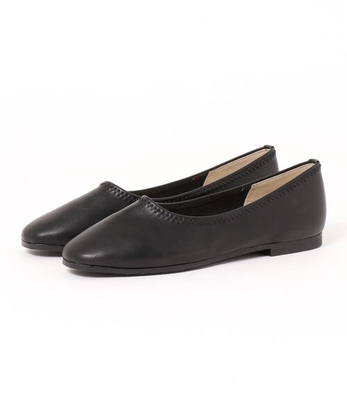 Balancoire（ブランコアール）の「【Made In Japan】やわらかアッパー フラット軽量パンプス（パンプス・レディース・ピンクベージュ/ブルー/シルバー/ブラック/ライトグレー/ボルドー/キャメル/ダークベージュ・24.0cm/23.5cm/23.0cm/22.5cm/24.5cm）」の2枚目の写真