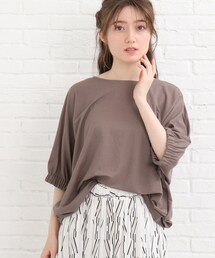 SHOO・LA・RUE | 【藤本美貴さん着用】袖ギャザードルマンプルオーバー(Tシャツ/カットソー)