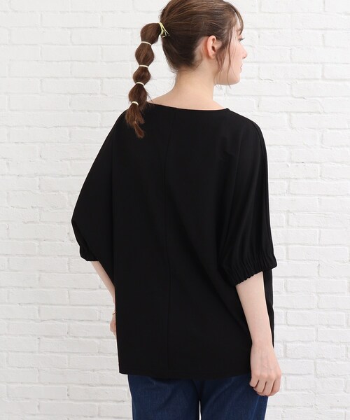 SHOO・LA・RUE（シューラルー）の「◆【接触冷感/洗える/袖ギャザー】ドルマントップス（Tシャツ/カットソー・レディース・カーキ/ブラック/ブラウン系その他/アイボリー/ピンク系その他/ダークオレンジ/パープル系4・00）」の10枚目の写真