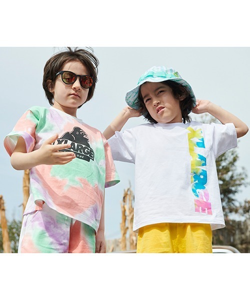 XLARGE KIDS(エクストララージキッズ)の「タイダイスランテッドOGゴリラ半袖Tシャツ(Tシャツ/カットソー・キッズ・ラベンダー/ライトブルー/ライトグリーン・100cm/80cm/90cm/130cm/140cm/110cm/120cm)」の17枚目の写真