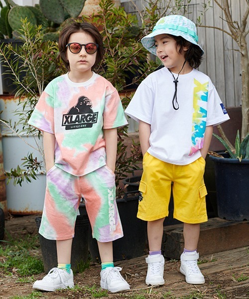 XLARGE KIDS(エクストララージキッズ)の「タイダイスランテッドOGゴリラ半袖Tシャツ(Tシャツ/カットソー・キッズ・ラベンダー/ライトブルー/ライトグリーン・100cm/80cm/90cm/130cm/140cm/110cm/120cm)」の19枚目の写真