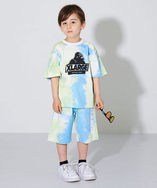 XLARGE KIDS(エクストララージキッズ)の「タイダイスランテッドOGゴリラ半袖Tシャツ(Tシャツ/カットソー・キッズ・ラベンダー/ライトブルー/ライトグリーン・100cm/80cm/90cm/130cm/140cm/110cm/120cm)」の15枚目の写真