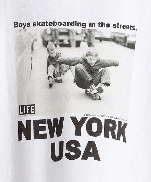 SHIPS(シップス)の「SHIPS: LIFE MAGAZINE フォトプリント Tシャツ(Tシャツ/カットソー・メンズ・ホワイト/ライトホワイト/ストーン/ホワイト系/オフホワイト・SMALL/MEDIUM/LARGE/X-LARGE)」の7枚目の写真