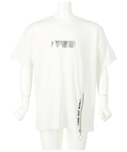 ANAP kids（アナップキッズ）の「リングジップスリットビッグTシャツ（Tシャツ/カットソー・キッズ・ブラック/ホワイト・110cm/130cm/120cm）」の16枚目の写真