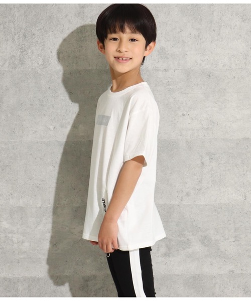 ANAP kids（アナップキッズ）の「リングジップスリットビッグTシャツ（Tシャツ/カットソー・キッズ・ブラック/ホワイト・110cm/130cm/120cm）」の10枚目の写真