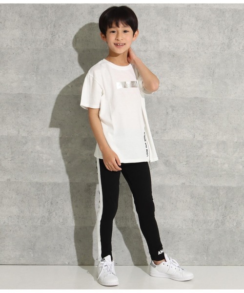 ANAP kids（アナップキッズ）の「リングジップスリットビッグTシャツ（Tシャツ/カットソー・キッズ・ブラック/ホワイト・110cm/130cm/120cm）」の11枚目の写真