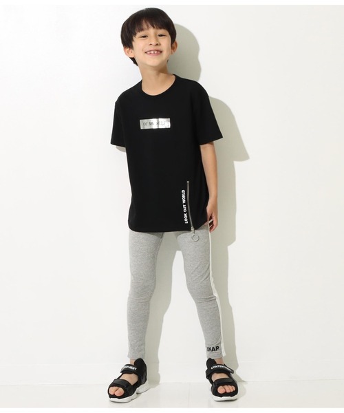 ANAP kids（アナップキッズ）の「リングジップスリットビッグTシャツ（Tシャツ/カットソー・キッズ・ブラック/ホワイト・110cm/130cm/120cm）」の13枚目の写真