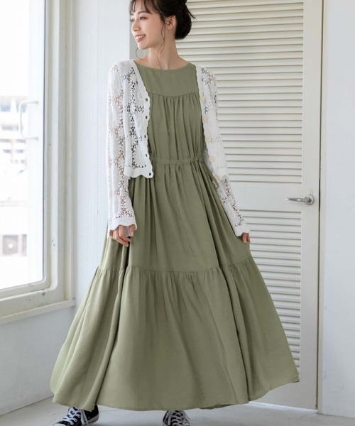 fifth(フィフス)の「サイドリボンティアードワンピース(ワンピース・レディース・ブラック/カーキ/グレイッシュベージュ・M)」の21枚目の写真