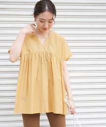 IENA | Vネックギャザーブラウス(シャツ/ブラウス)