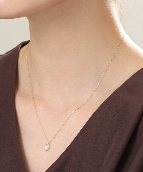 【WEB限定】K10ムーンストーン ネックレス（ネックレス）｜COCOSHNIK（ココシュニック）