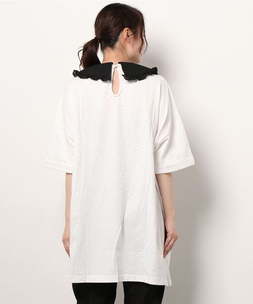 Jamie エーエヌケー(ジェイミーエーエヌケー)の「リボンがいっぱいTE(Tシャツ/カットソー・レディース・ブラック/ホワイト・M)」の3枚目の写真