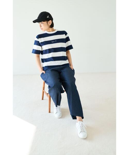 agnes b.(アニエスベー)の「【ユニセックス】WEB限定 SDO9 TS クリストフTシャツ(Tシャツ/カットソー・レディース・ブルー系その他・SMALL/LARGE/MEDIUM/X-SMALL)」の6枚目の写真