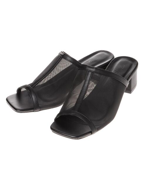 INGNI（イング）の「チュールサンダル（サンダル・レディース・ブラック/アイボリー・M/L）」の3枚目の写真