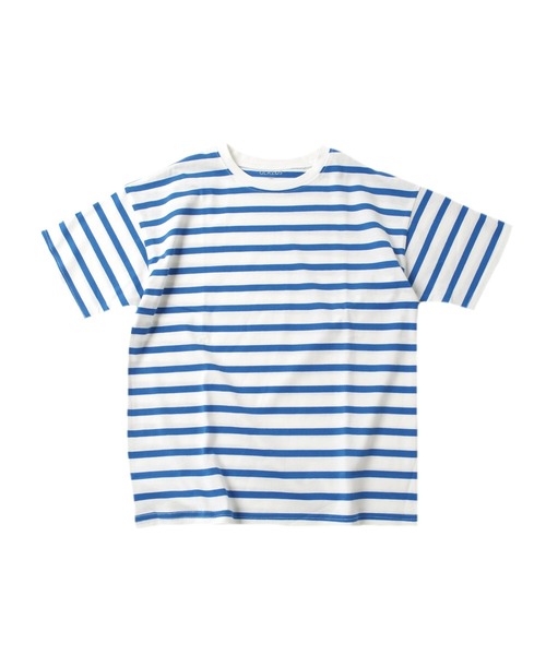 GLAZOS（グラソス）の「天竺・ドロップショルダーボーダー半袖Tシャツ（Tシャツ/カットソー・キッズ・ネイビー/ブルー/グリーン・130cm/140cm/150cm/160cm/170cm）」の5枚目の写真