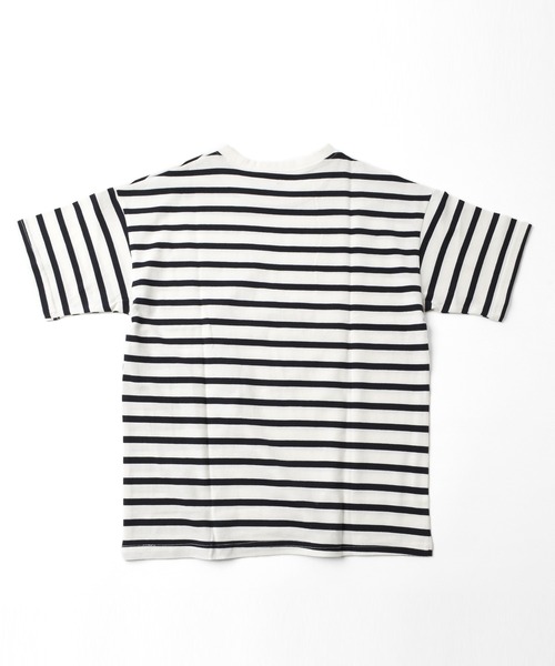 GLAZOS（グラソス）の「天竺・ドロップショルダーボーダー半袖Tシャツ（Tシャツ/カットソー・キッズ・ネイビー/ブルー/グリーン・130cm/140cm/150cm/160cm/170cm）」の14枚目の写真