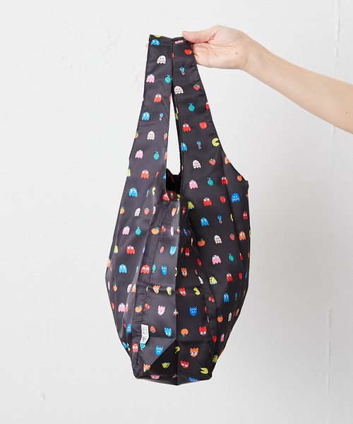 ear PAPILLONNER（イアパピヨネ）の「【PAC-MAN（パックマン)×ear】 収納用巾着付きエコバッグ（エコバッグ/サブバッグ・レディース・ブラック・FREE）」の14枚目の写真