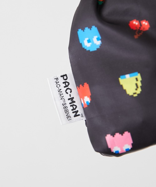 ear PAPILLONNER（イアパピヨネ）の「【PAC-MAN（パックマン)×ear】 収納用巾着付きエコバッグ（エコバッグ/サブバッグ・レディース・ブラック・FREE）」の6枚目の写真