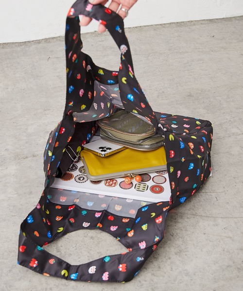 ear PAPILLONNER（イアパピヨネ）の「【PAC-MAN（パックマン)×ear】 収納用巾着付きエコバッグ（エコバッグ/サブバッグ・レディース・ブラック・FREE）」の17枚目の写真