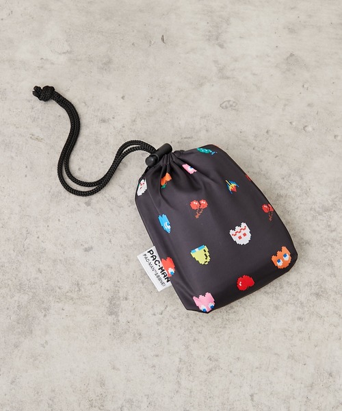 ear PAPILLONNER（イアパピヨネ）の「【PAC-MAN（パックマン)×ear】 収納用巾着付きエコバッグ（エコバッグ/サブバッグ・レディース・ブラック・FREE）」の7枚目の写真
