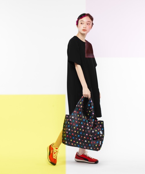 ear PAPILLONNER（イアパピヨネ）の「【PAC-MAN（パックマン)×ear】 収納用巾着付きエコバッグ（エコバッグ/サブバッグ・レディース・ブラック・FREE）」の11枚目の写真