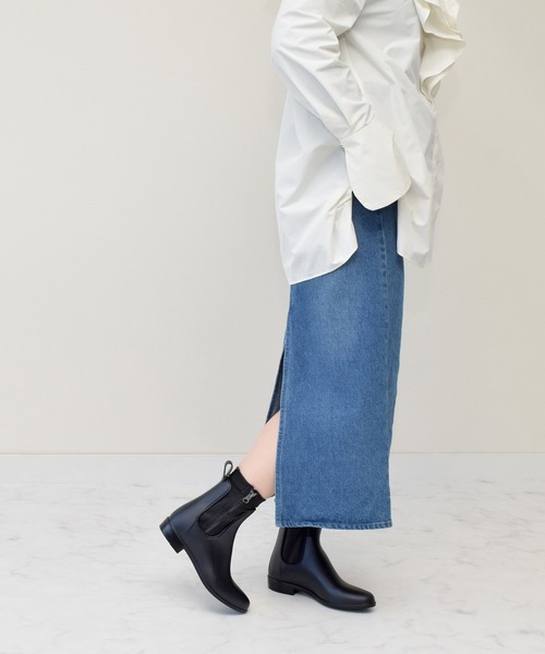 Bridget Birkin（ブリジットバーキン）の「【Bridget Birkin】サイドジップレインブーツ(524111)（レインシューズ・レディース・ダークベージュ/ブラック/グレー・L/S/M）」の6枚目の写真