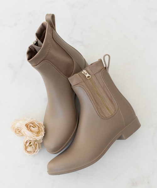 Bridget Birkin（ブリジットバーキン）の「【Bridget Birkin】サイドジップレインブーツ(524111)（レインシューズ・レディース・ダークベージュ/ブラック/グレー・L/S/M）」の14枚目の写真