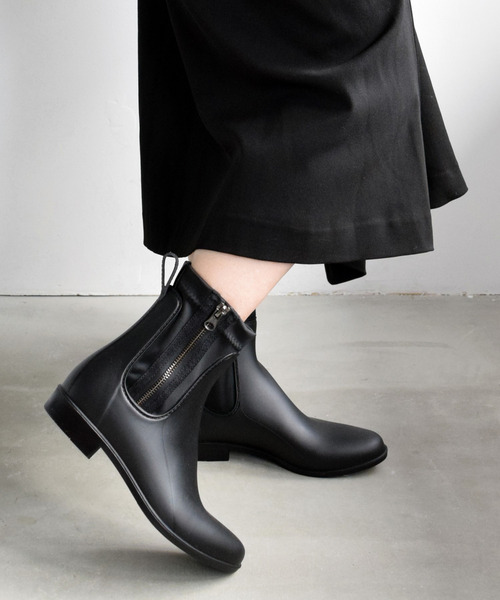 Bridget Birkin（ブリジットバーキン）の「【Bridget Birkin】サイドジップレインブーツ(524111)（レインシューズ・レディース・ダークベージュ/ブラック/グレー・L/S/M）」の17枚目の写真