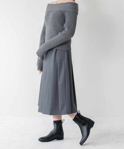 Bridget Birkin（ブリジットバーキン）の「【Bridget Birkin】サイドジップレインブーツ(524111)（レインシューズ・レディース・ダークベージュ/ブラック/グレー・L/S/M）」の18枚目の写真