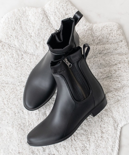 Bridget Birkin（ブリジットバーキン）の「【Bridget Birkin】サイドジップレインブーツ(524111)（レインシューズ・レディース・ダークベージュ/ブラック/グレー・L/S/M）」の16枚目の写真