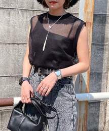 PAGEBOY | メッシュノースリーブタンクセット(Tシャツ/カットソー)
