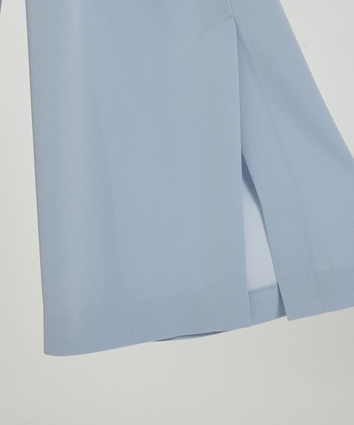 PUBLIC TOKYO（パブリックトウキョウ）の「ジョーゼットグルカワイドストレートパンツ/ウォッシャブル（その他パンツ・レディース・ブラック/サックスブルー・1/2）」の12枚目の写真