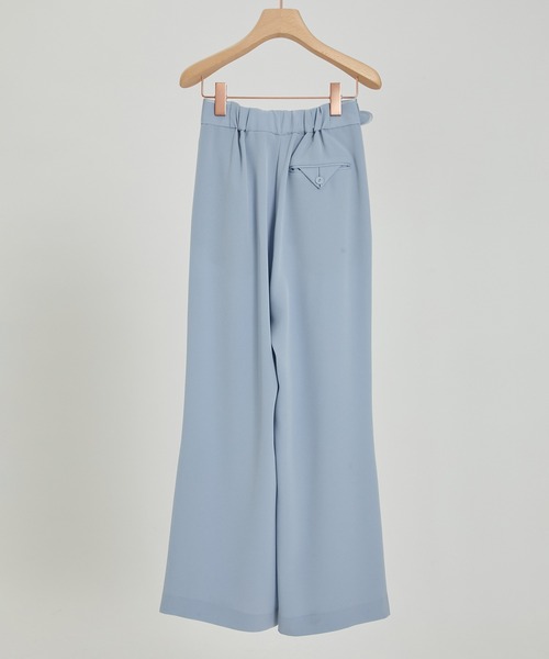 PUBLIC TOKYO（パブリックトウキョウ）の「ジョーゼットグルカワイドストレートパンツ/ウォッシャブル（その他パンツ・レディース・ブラック/サックスブルー・1/2）」の10枚目の写真