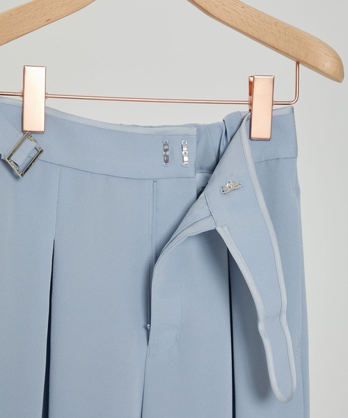 PUBLIC TOKYO（パブリックトウキョウ）の「ジョーゼットグルカワイドストレートパンツ/ウォッシャブル（その他パンツ・レディース・ブラック/サックスブルー・1/2）」の6枚目の写真