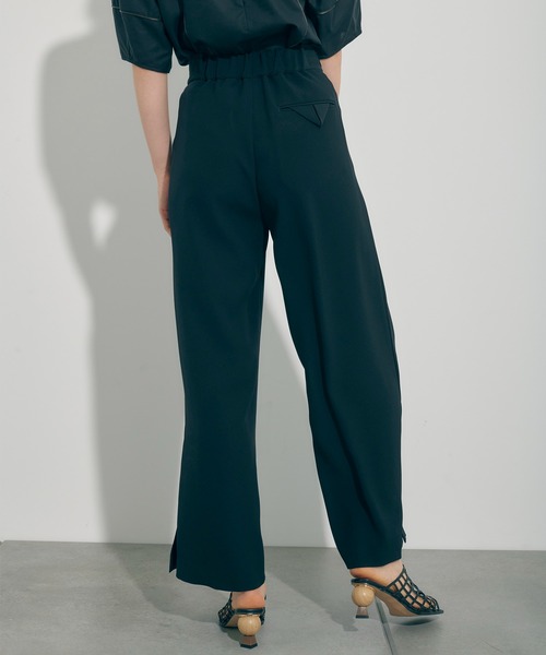 PUBLIC TOKYO（パブリックトウキョウ）の「ジョーゼットグルカワイドストレートパンツ/ウォッシャブル（その他パンツ・レディース・ブラック/サックスブルー・1/2）」の13枚目の写真