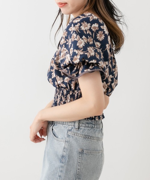 OLIVE des OLIVE(オリーブデオリーブ)の「ダブルフロントヘルシーパイピングブラウス(シャツ/ブラウス・レディース・ネイビー/オフホワイト/ブルー・FREE)」の14枚目の写真