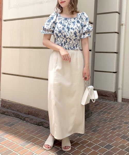 OLIVE des OLIVE(オリーブデオリーブ)の「ダブルフロントヘルシーパイピングブラウス(シャツ/ブラウス・レディース・ネイビー/オフホワイト/ブルー・FREE)」の22枚目の写真