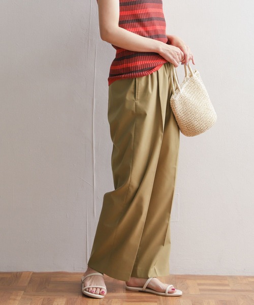 URBAN RESEARCH DOORS（アーバンリサーチドアーズ）の「ストレートイージーパンツ（その他パンツ・レディース・カーキ/ブラック/ベージュ・MEDIUM）」の12枚目の写真