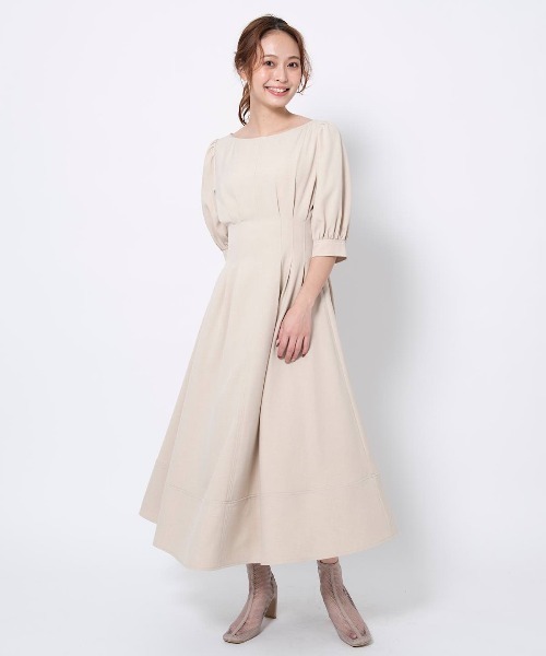 麻調ウエストタックワンピース ワンピース ワンピース And And Couture Couture アンドクチュール のファッション