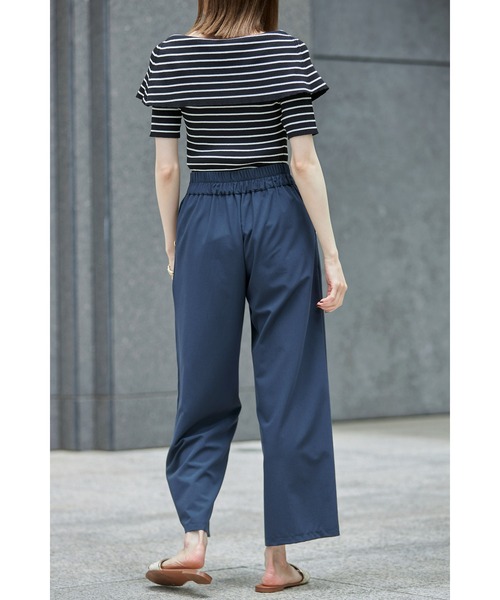 &. NOSTALGIA(アンドドットノスタルジア)の「オーバーカラーボーダーニットプルオーバー(ニット/セーター・レディース・ブラック/オフホワイト・FREE)」の15枚目の写真