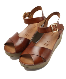 ROSE BUD | SG522 LEATHER ANKLE STRAP WEDGE SANDAL(サンダル)