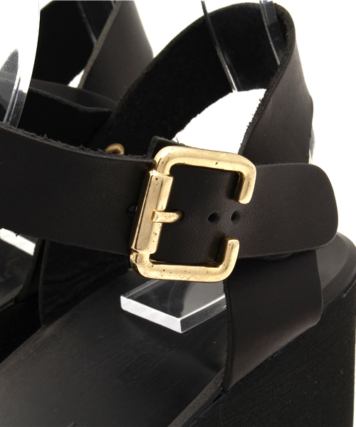 ROSE BUD（ローズバッド）の「SG522 LEATHER ANKLE STRAP WEDGE SANDAL（サンダル・レディース・ブラウン/ブラック・36/39/38/35/37）」の13枚目の写真