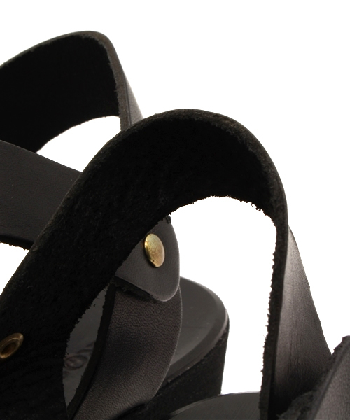 ROSE BUD（ローズバッド）の「SG522 LEATHER ANKLE STRAP WEDGE SANDAL（サンダル・レディース・ブラウン/ブラック・36/39/38/35/37）」の9枚目の写真