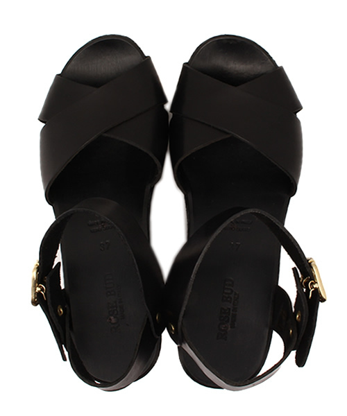 ROSE BUD（ローズバッド）の「SG522 LEATHER ANKLE STRAP WEDGE SANDAL（サンダル・レディース・ブラウン/ブラック・36/39/38/35/37）」の8枚目の写真