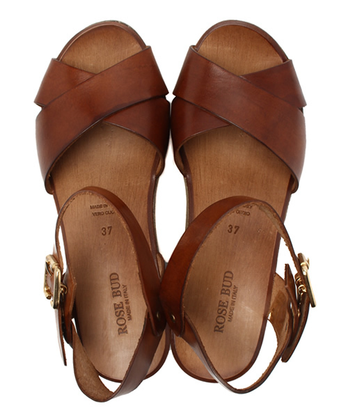 ROSE BUD（ローズバッド）の「SG522 LEATHER ANKLE STRAP WEDGE SANDAL（サンダル・レディース・ブラウン/ブラック・36/39/38/35/37）」の11枚目の写真