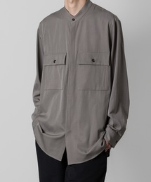 ウールギャバジン バンドカラーシャツ / WOOL GABARDINE BAND COLLAR L/S SHIRT