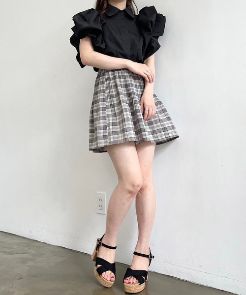 titty&Co. PETIT by poyo(ティティーアンドコープティバイポヨ)の「【titty&Co. PETIT by POYO】ボリュームスリーブブラウス(シャツ/ブラウス・レディース・ホワイト/ブラック・FREE)」の5枚目の写真