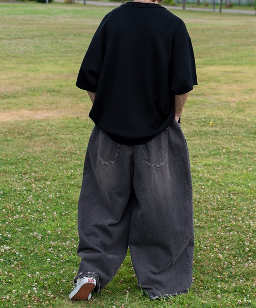 Perushu（ペルーシュ）の「スーパーバギークラッシュデニムパンツ（その他パンツ・メンズ・サックスブルー/インディゴブルー/ブラック・MEDIUM/LARGE/SMALL）」の7枚目の写真