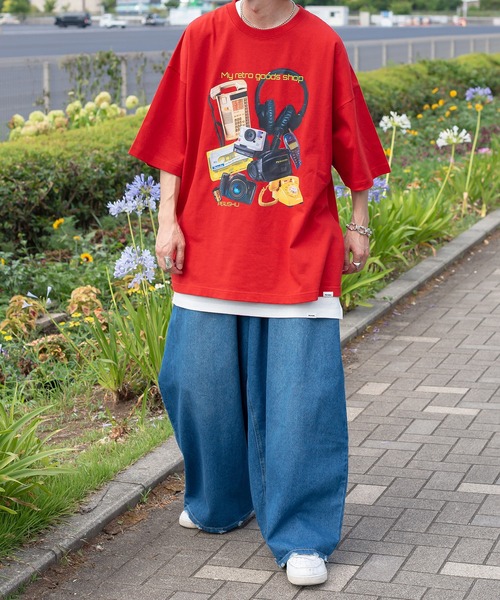 Perushu（ペルーシュ）の「スーパーバギークラッシュデニムパンツ（その他パンツ・メンズ・サックスブルー/インディゴブルー/ブラック・MEDIUM/LARGE/SMALL）」の17枚目の写真