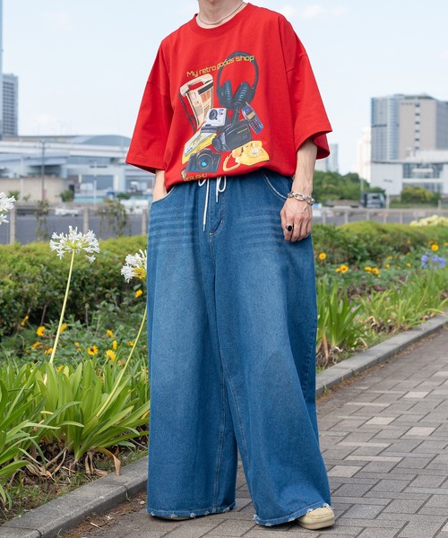 Perushu（ペルーシュ）の「スーパーバギークラッシュデニムパンツ（その他パンツ・メンズ・サックスブルー/インディゴブルー/ブラック・MEDIUM/LARGE/SMALL）」の18枚目の写真