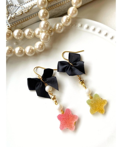 tone(トーン)の「【MUURABBTI】魔女のお菓子ピアス(MA)(ピアス(両耳用)・レディース・パープル系その他/ピンク系その他・FREE)」の2枚目の写真